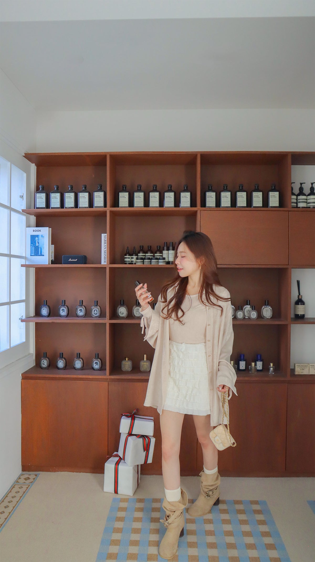 < M A D E >Velvet Luxe Coat Blouse