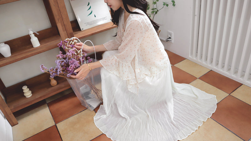 Shinning Bubbles Chiffon Skirt