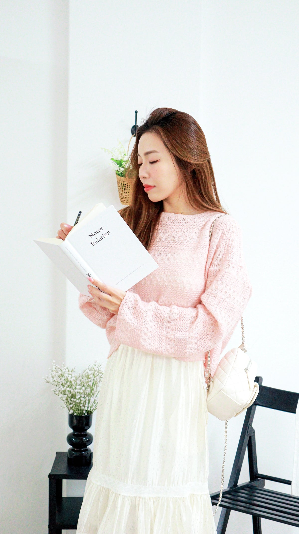 Powdery Pom Knitted Top