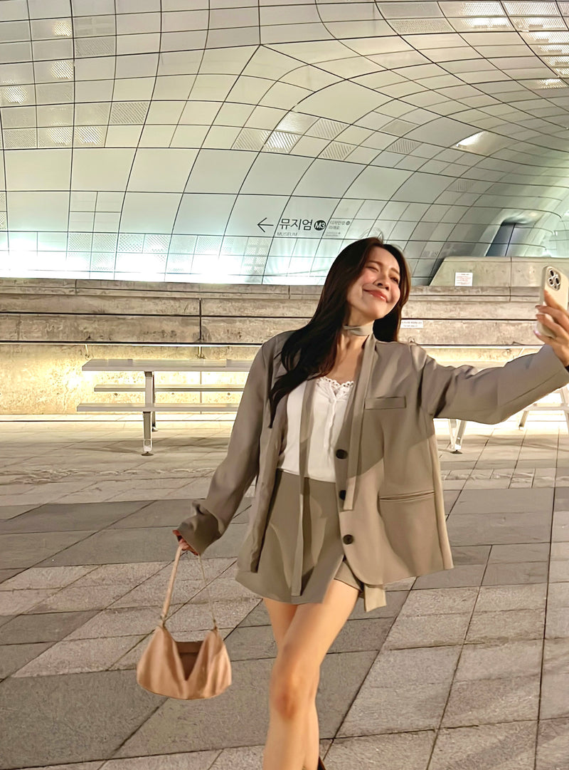 The Taupe Soft Oversized Blazer