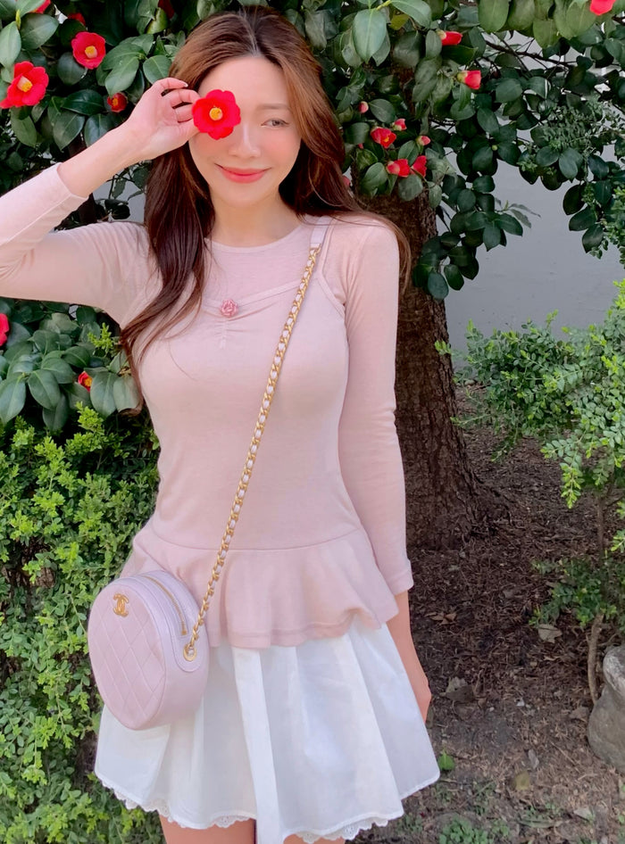 Flary White Cotton Skirt