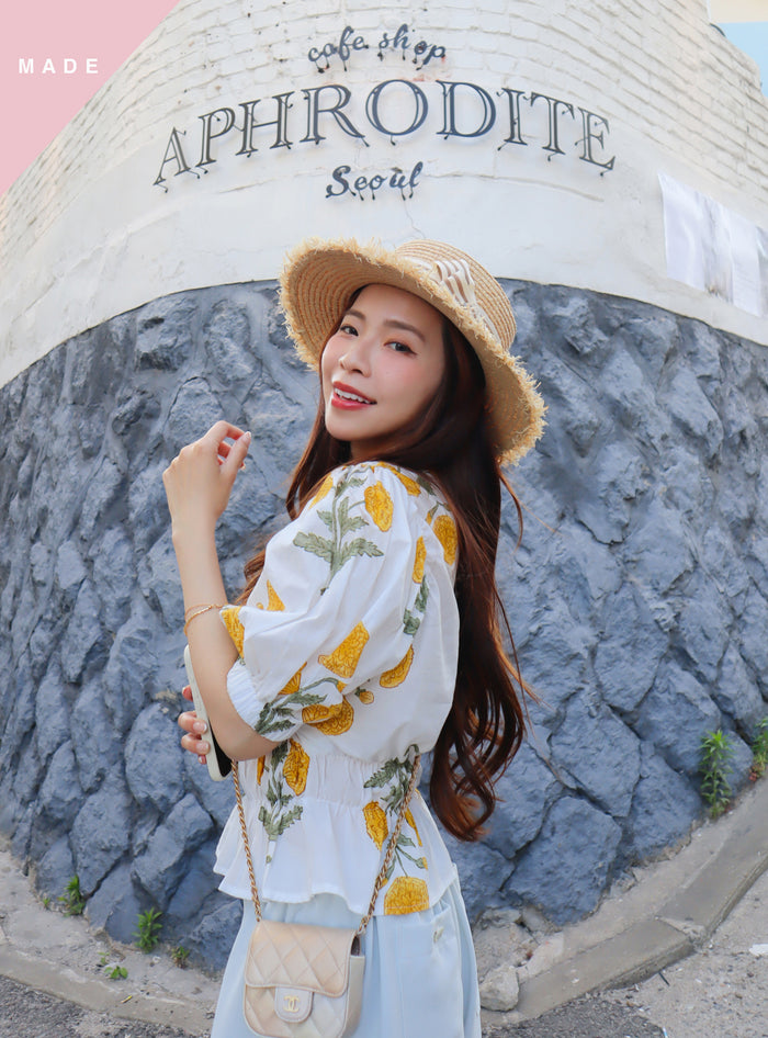 Tropical Island Cotton Blouse
