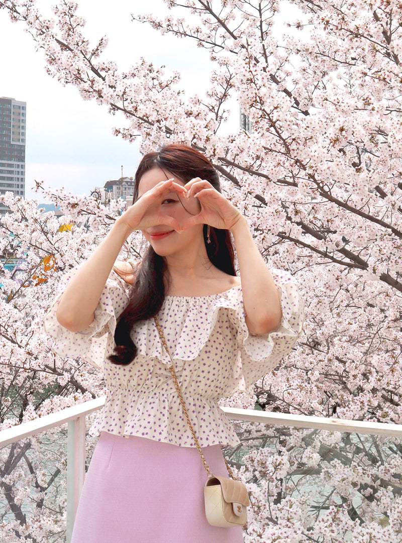 Flying To The Pink Blossom Blouse