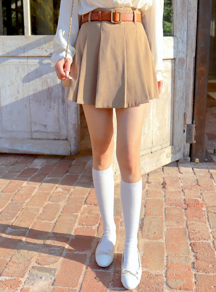 Dalgona Latte Mini Skirt