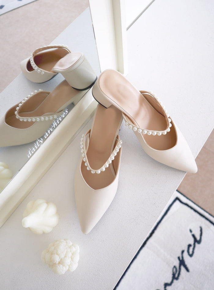 Spring Of Pearl Low Heels