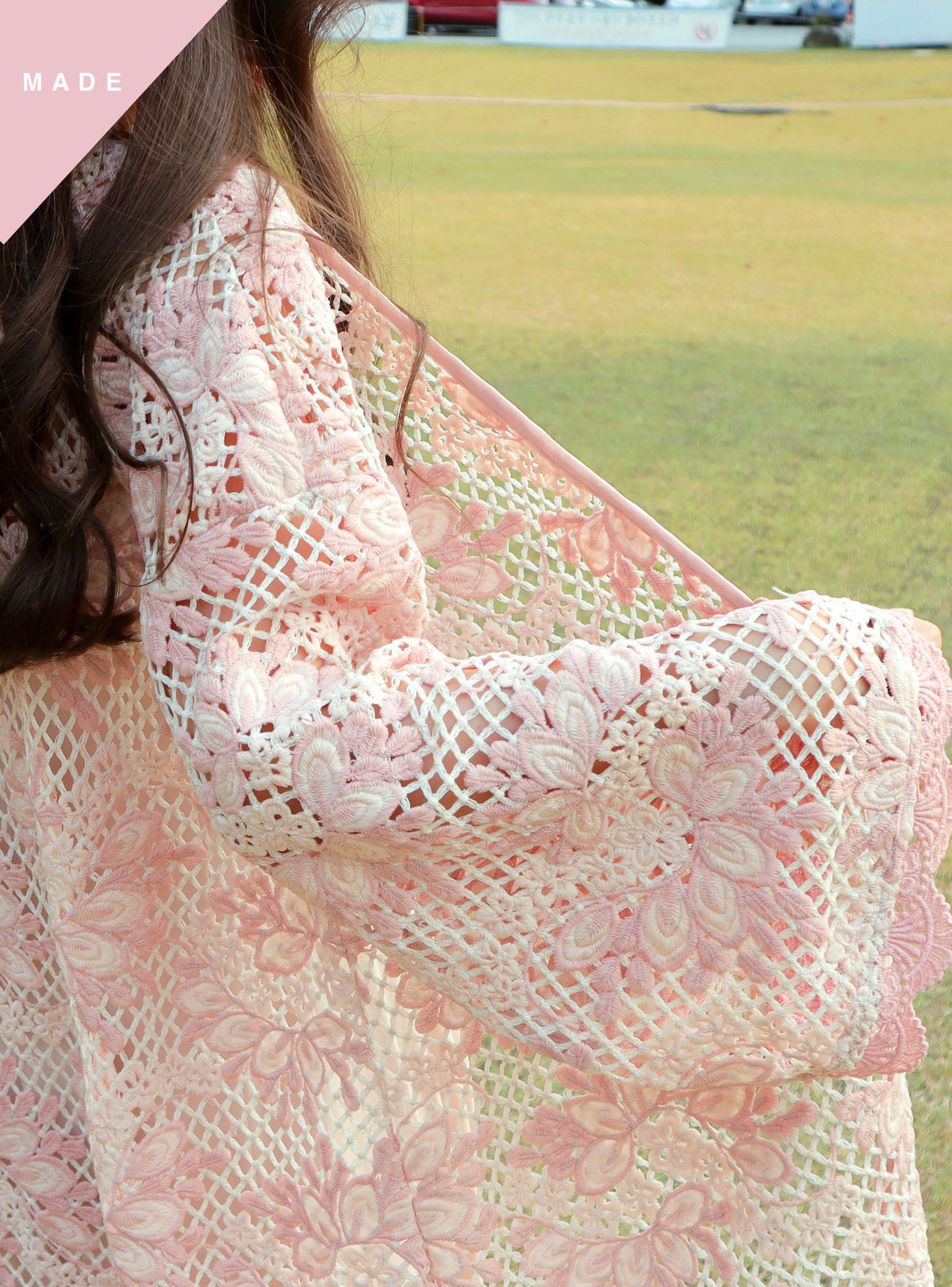 < M A D E > Embroidery Peony Lace Jacket