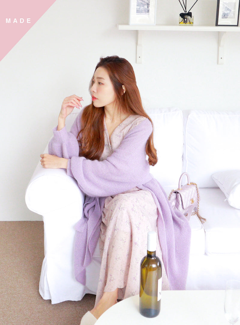 < M A D E > The Purple Rain Cardigan