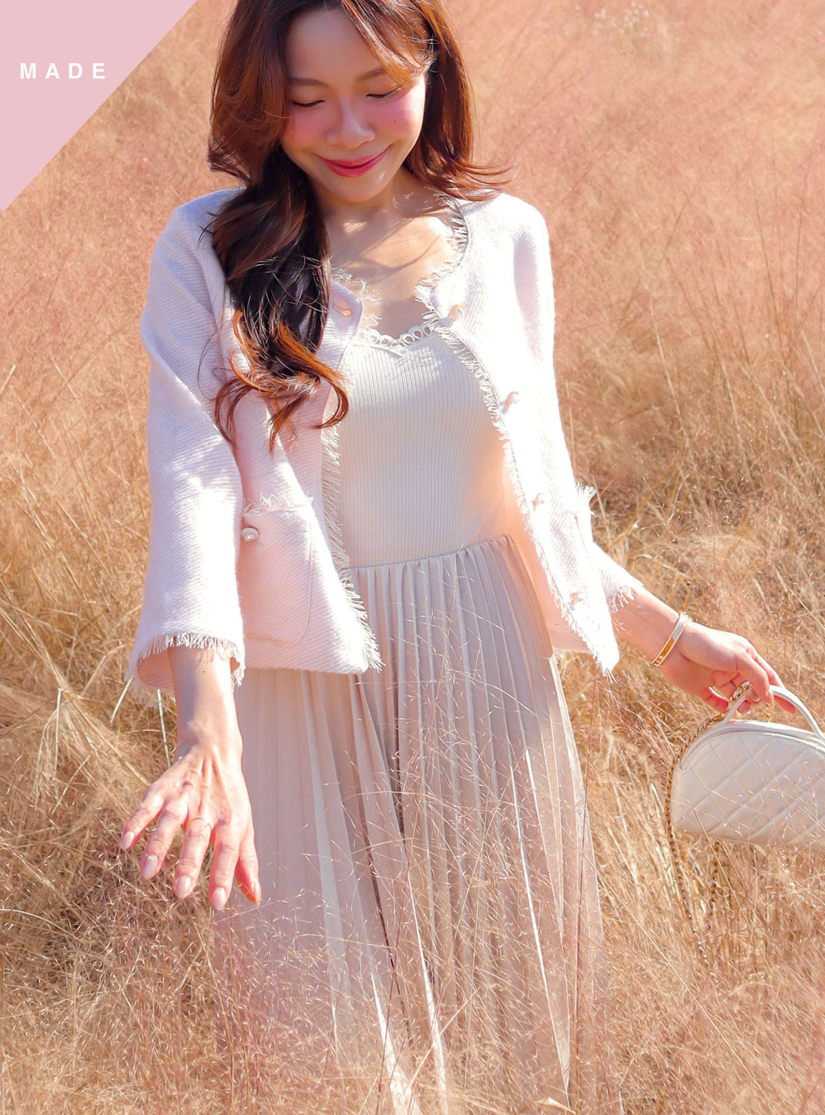 < M A D E >  Pinky Seashore Light Jacket