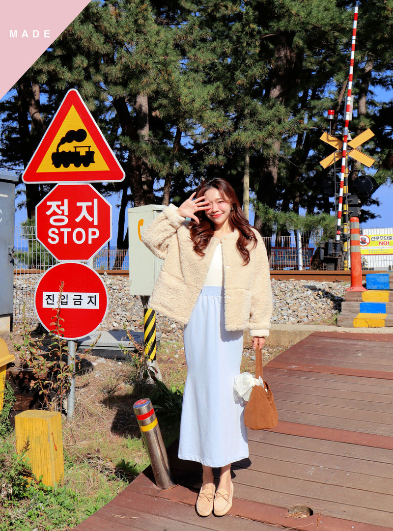 < M A D E > Cream Poodle Jacket