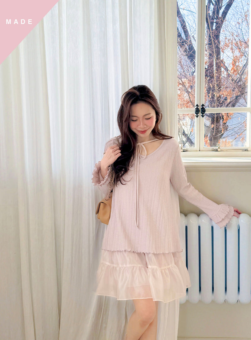 < M A D E > Unmelted Ribbed Midi Top