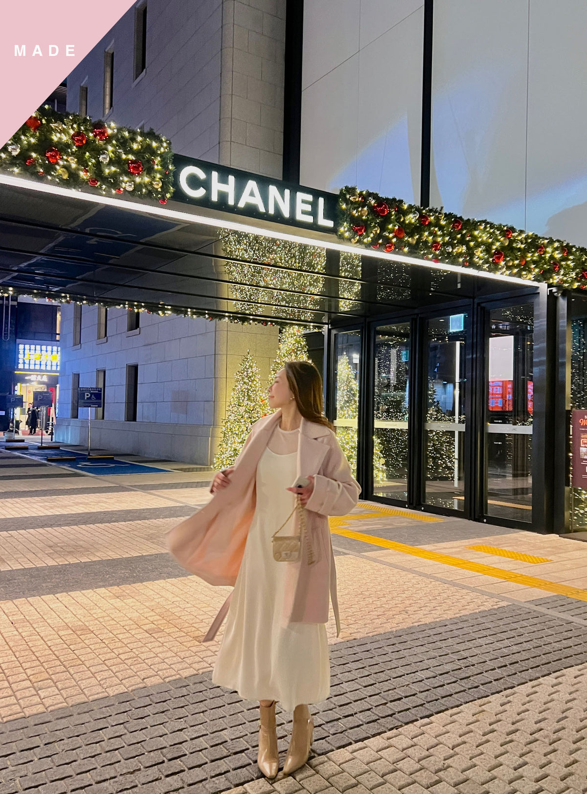 < M A D E > Sugar Blush Woollen Midi Coat