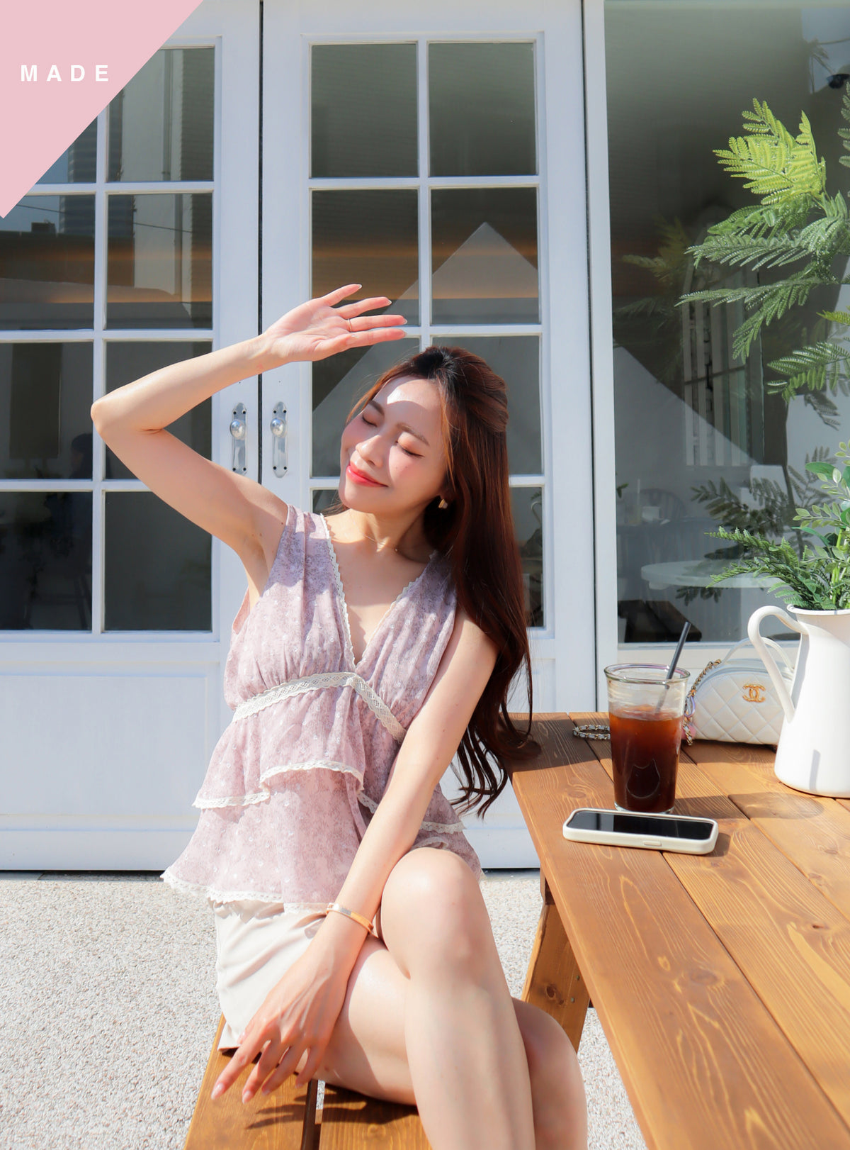 < M A D E > The Plum Evening Top