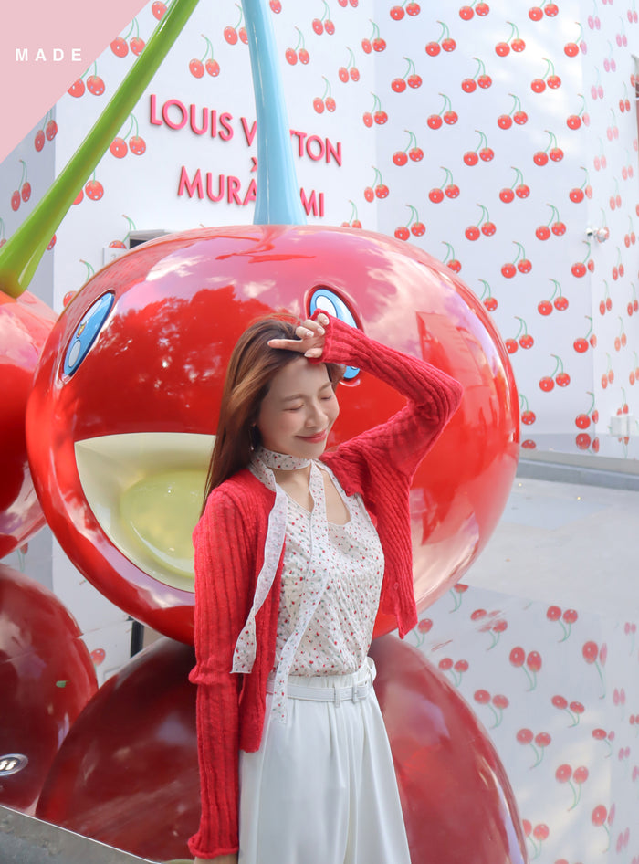 < M A D E > Cherry Rosie Bubble Blouse