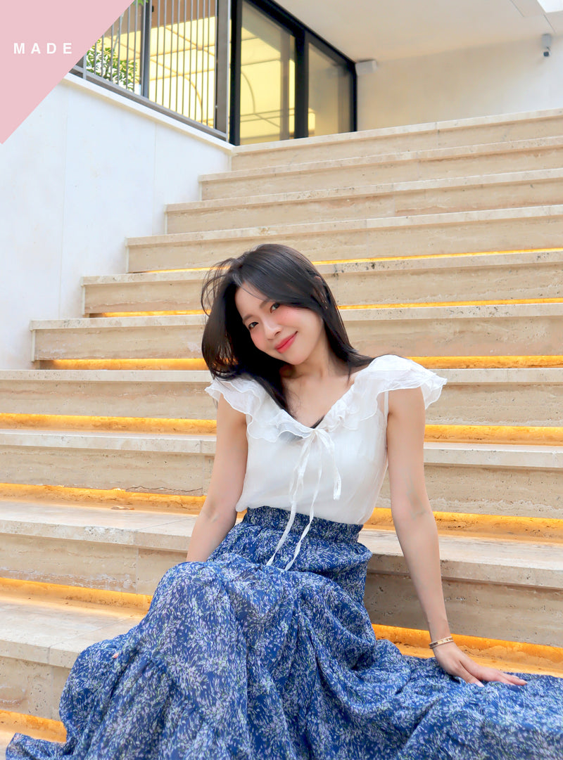< M A D E > Morning Sailor Sheer Blouse