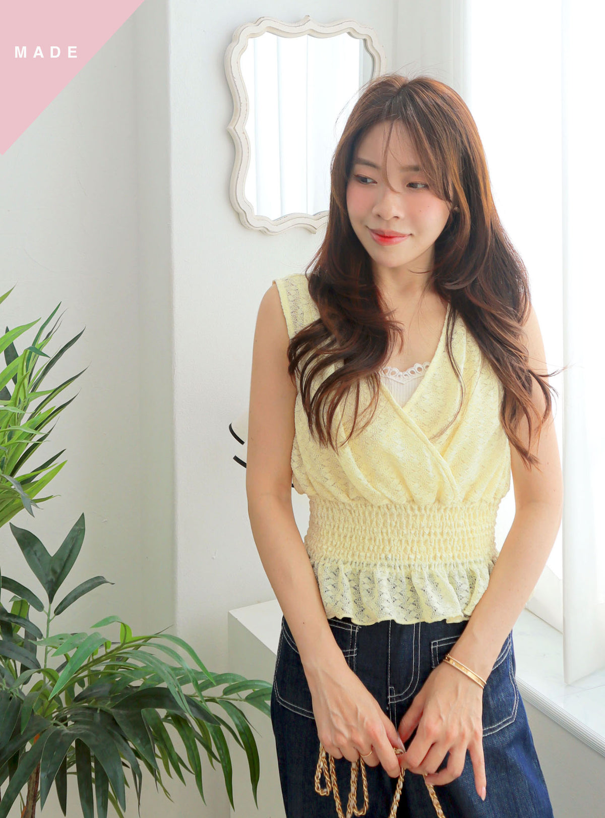 < M A D E > Crochet Petite Blouse