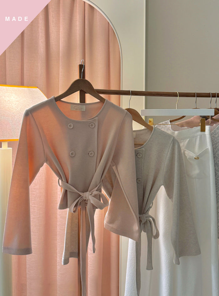 < M A D E > The Shinny Trench Cardigan