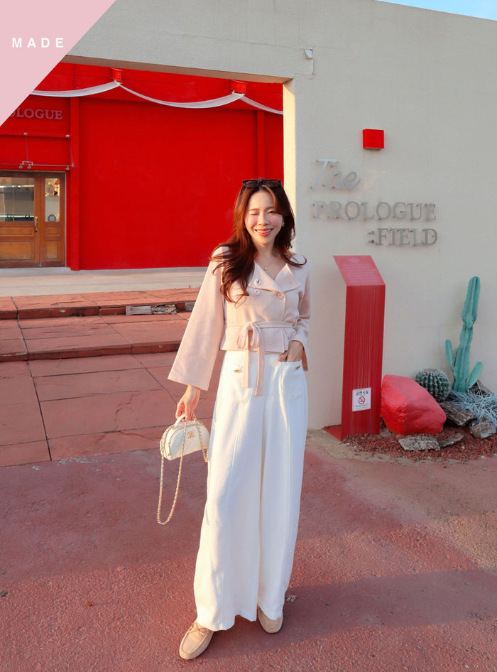 < M A D E > Snowy Days Tweedie Slacks