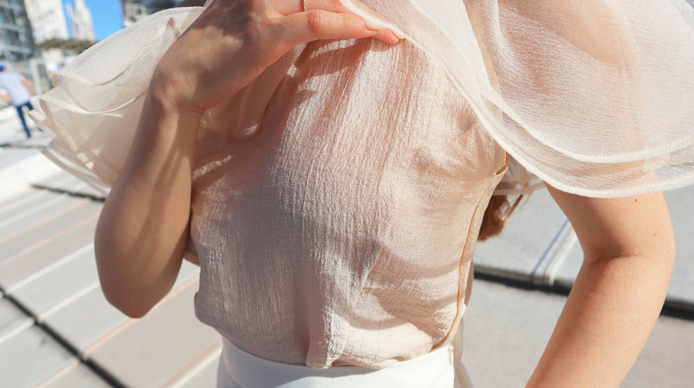 < M A D E > Honey Crumbs Organza Top