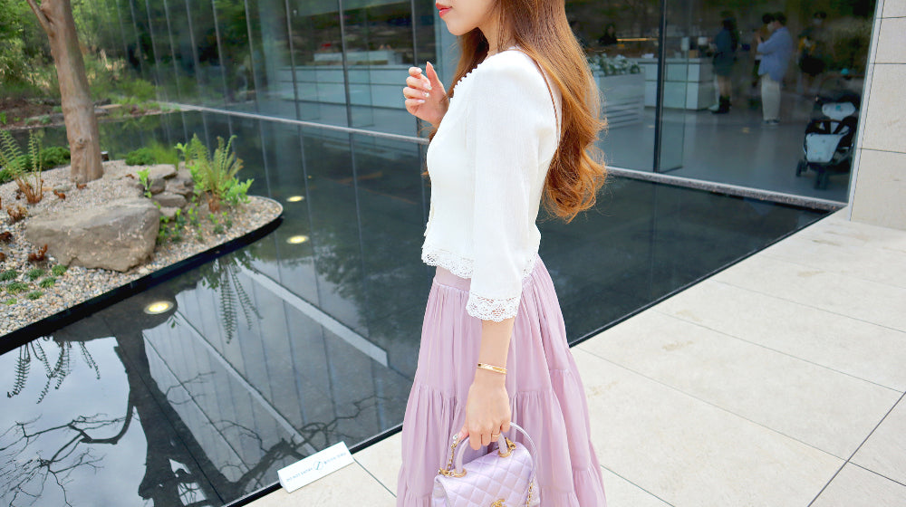 < M A D E > The Lilac Rivers Long Skirt