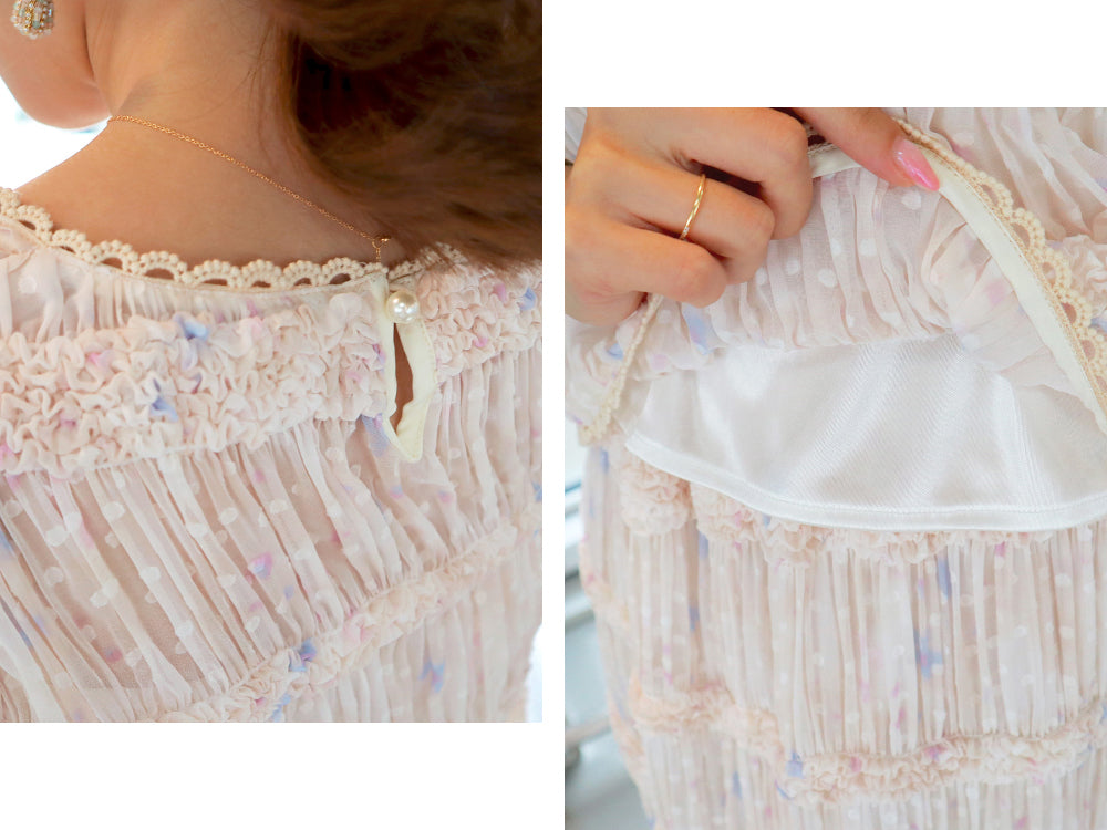 < M A D E > Sugar Bubbles Cropped Blouse