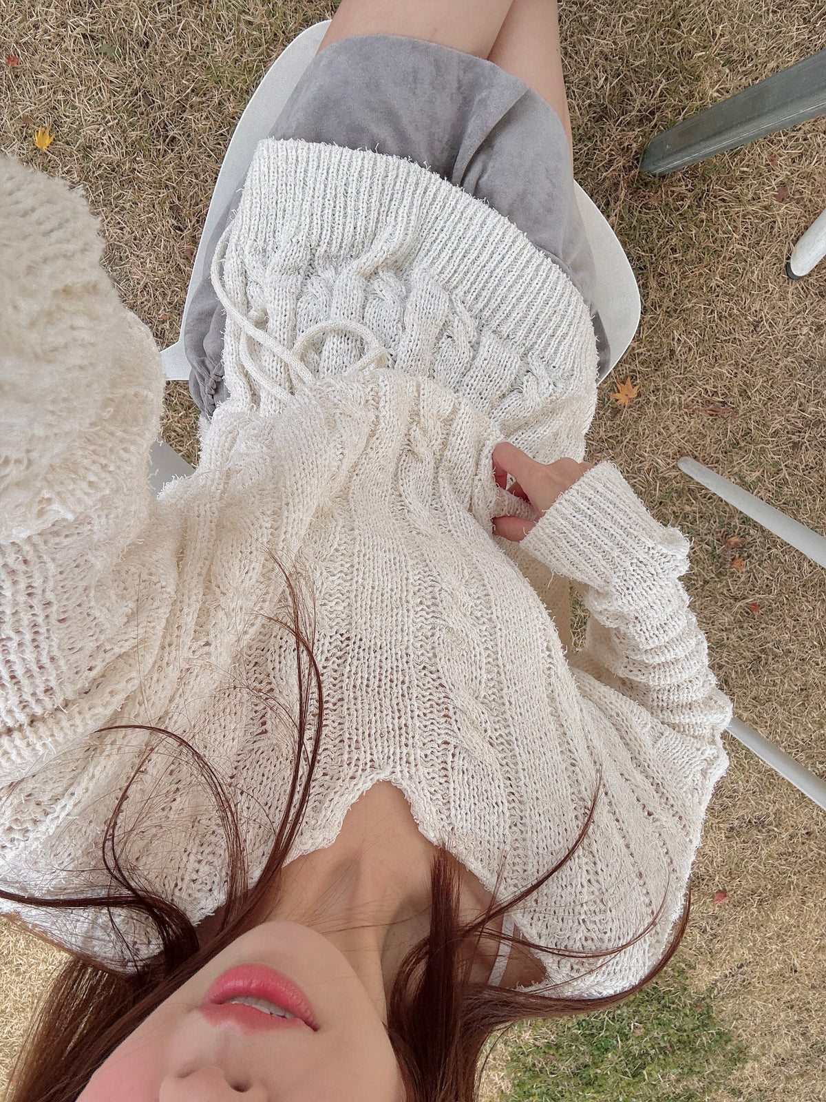 Vanilla Cloud Velvet Mini Skirt