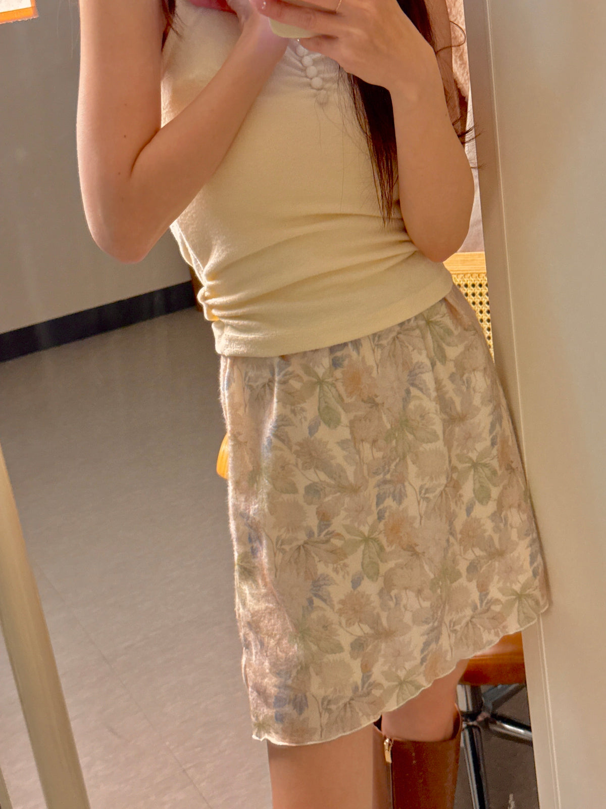 < M A D E > Precious Paint Fleece Skirt