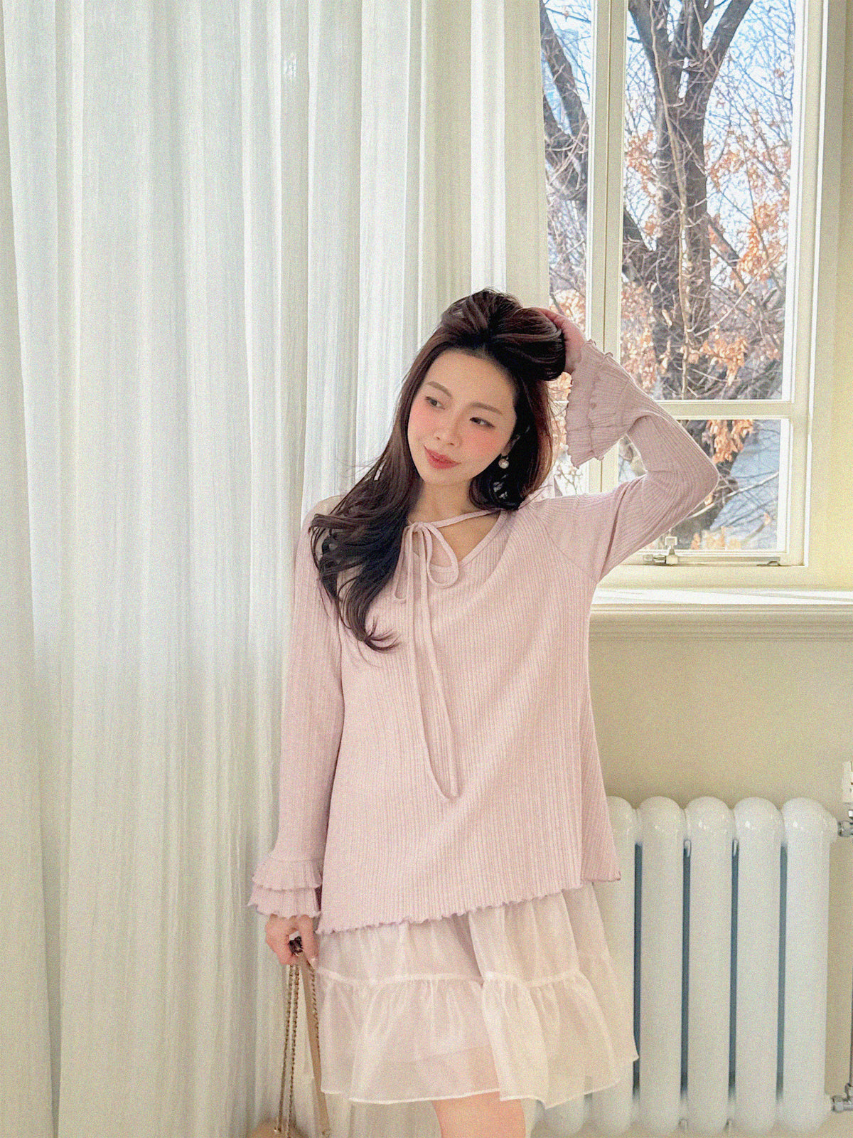 < M A D E > Unmelted Ribbed Midi Top