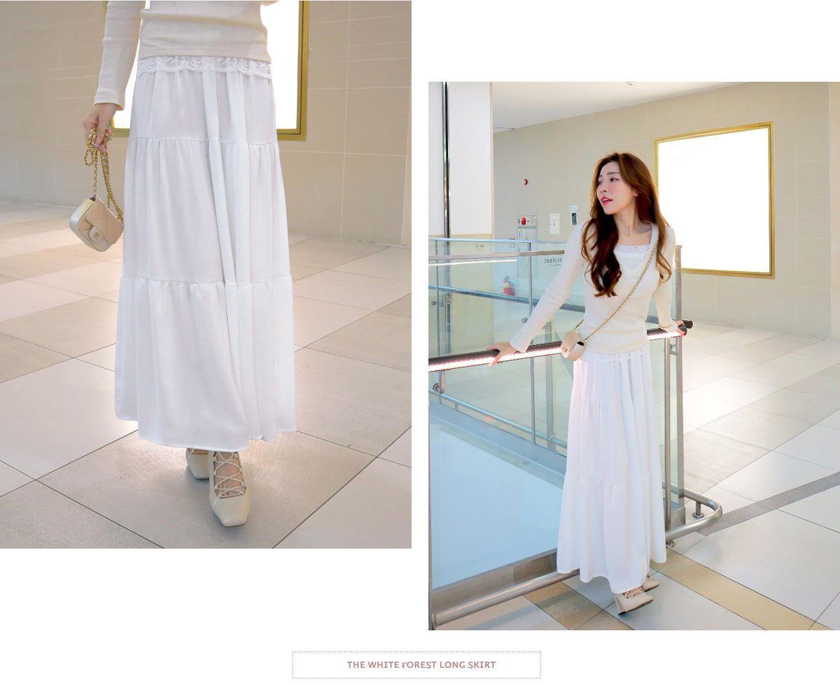 The White Forest Long Skirt