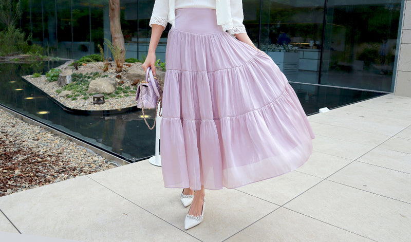 < M A D E > The Lilac Rivers Long Skirt