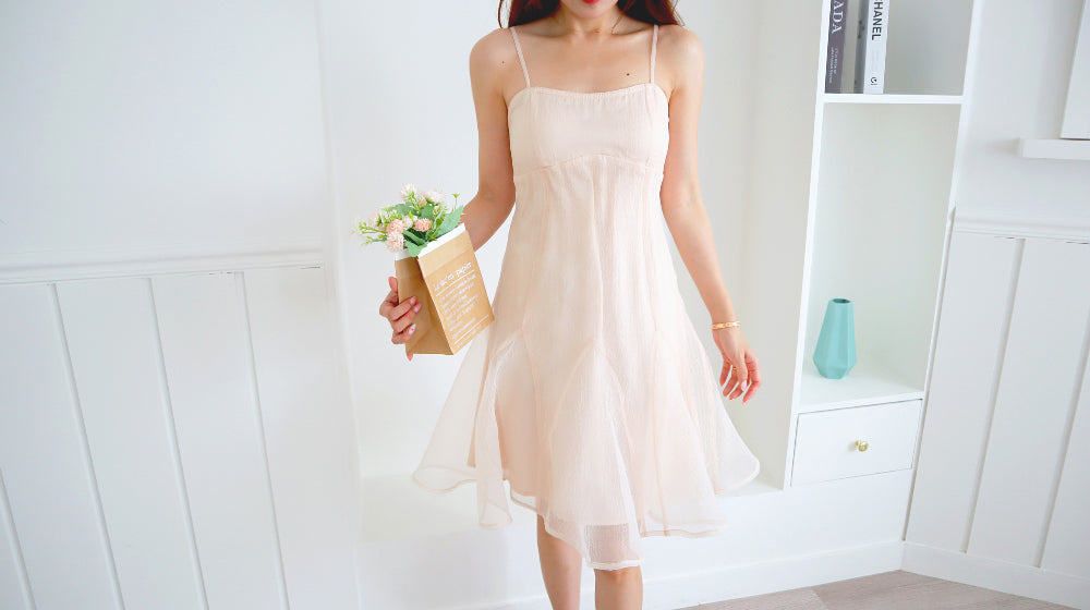 < M A D E > Pink Salted Organza One-piece