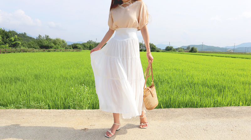 < M A D E > The Lilac Rivers Long Skirt