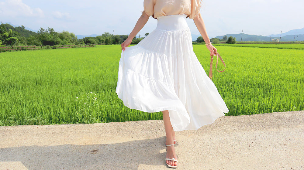 < M A D E > The Lilac Rivers Long Skirt